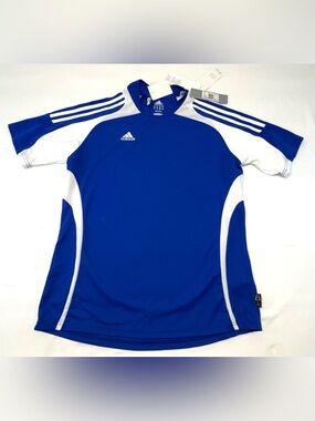 NWT Vintage Adidas Clima365 Women's Soccer Jersey Blue White L